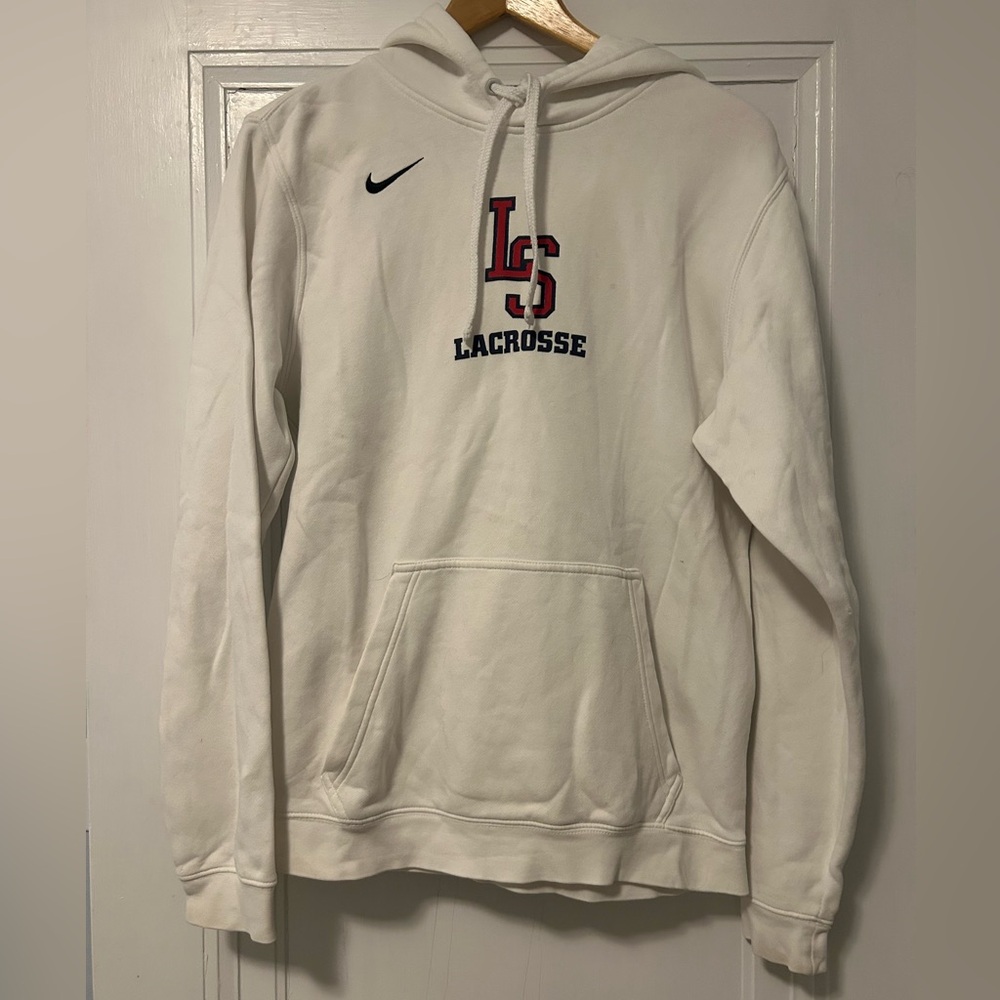 Nike Men's White Lacrosse Hoodie